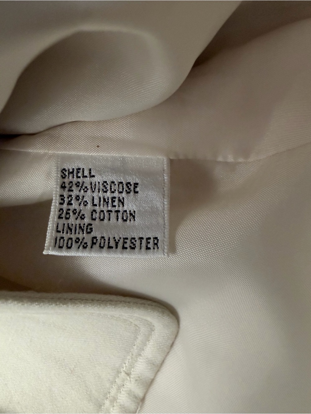 Talbots Cream Italian Blend Tie-Waist Blazer Size 6 - Picture 7 of 9